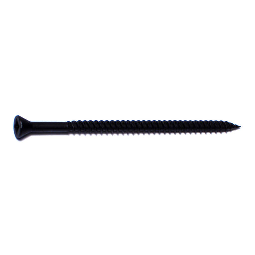 #8 x 3" Black Phosphate Steel Fine Thread Square Drive Trim Head Drywall Screws