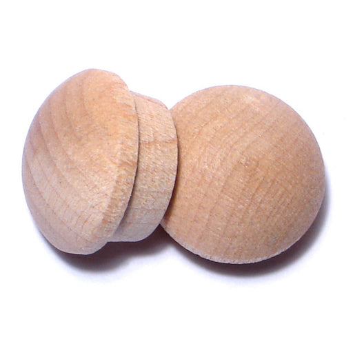 1/2" Birch Wood Round Head Screw Hole Buttons