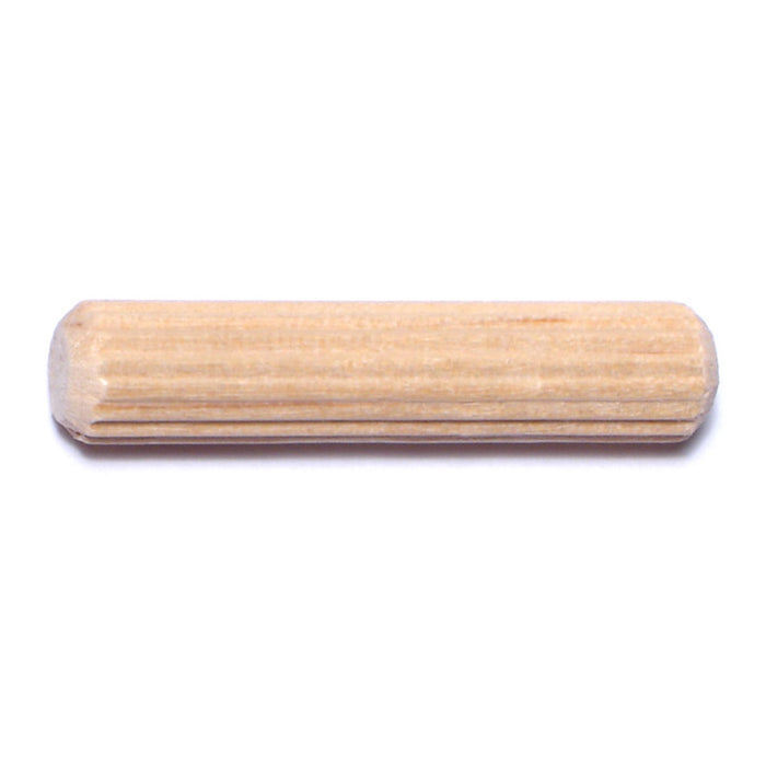 5/16" x 1-1/2" Birch Wood Fluted Dowel Pins