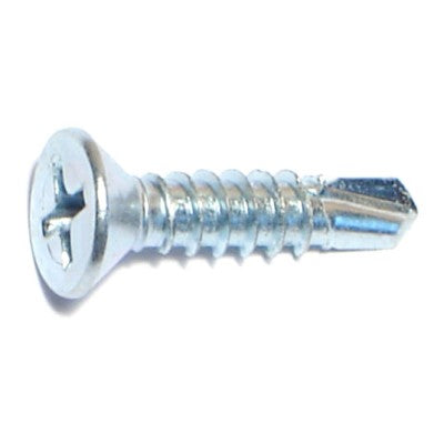 #8-18 x 3/4" Zinc Plated Steel Phillips Flat Head Self-Drilling Screws