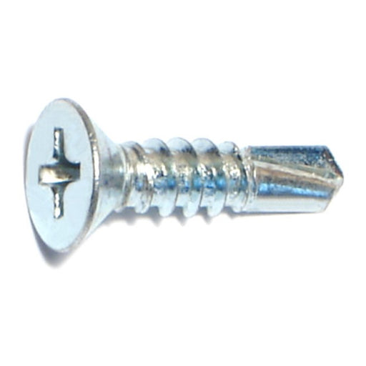 #10-16 x 3/4" Zinc Plated Steel Phillips Flat Head Self-Drilling Screws