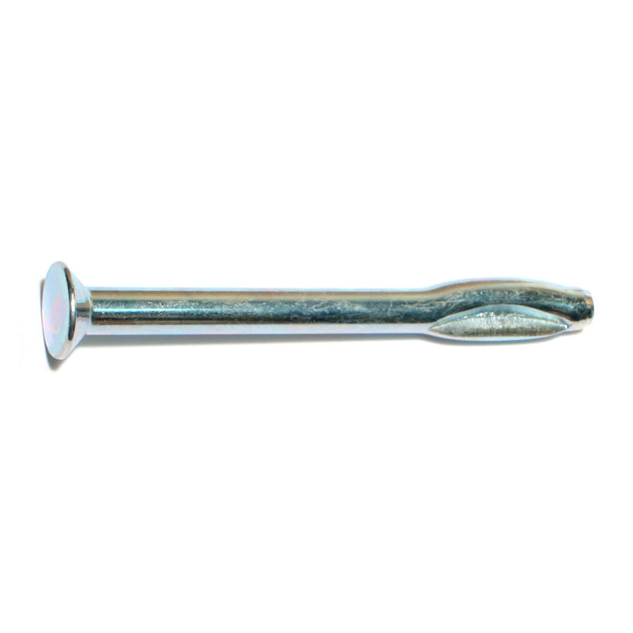 1/4" x 3" Zinc Plated Steel Split Flat Head Drive Anchors