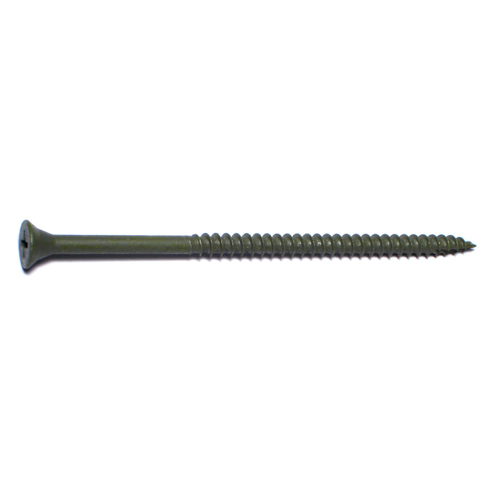 #10 x 4" Green Ruspert Coated Steel Phillips Bugle Head Deckselect Deck Screws