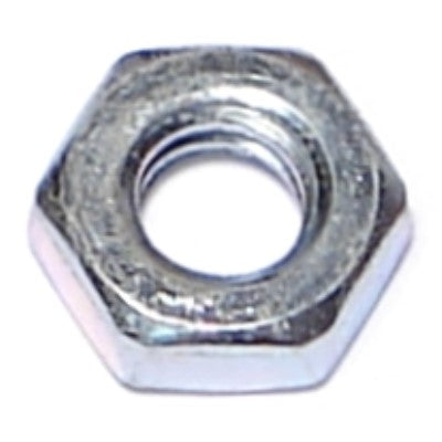 1/4"-20 x 1/2" Zinc Plated Steel Coarse Thread Hex Jam Nuts