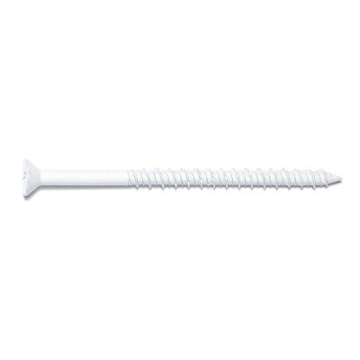 3/16" x 3-1/4" White Ruspert Coated Steel Phillips Flat Head Masonry Screws