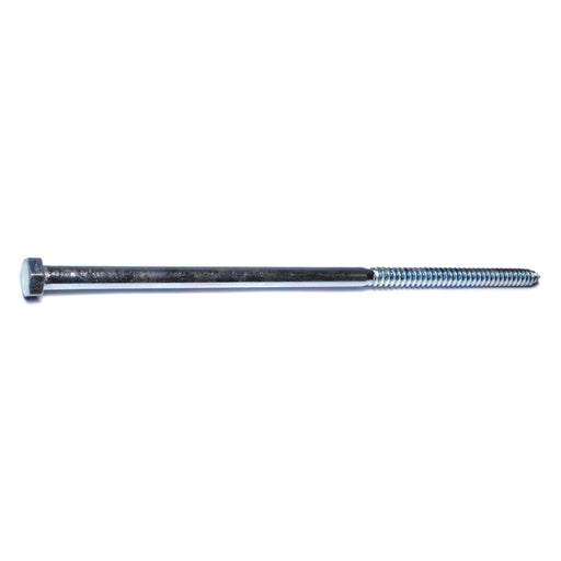 1/2" x 14" Zinc Plated Grade 2 / A307 Steel Hex Head Lag Screws