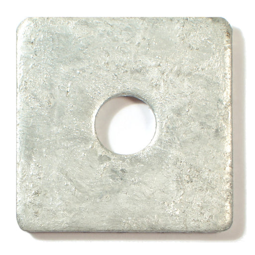 1/2" 9/16" x 2" x 2" x 3/16" Hot Dip Galvanized Grade 2 Steel Square Washers