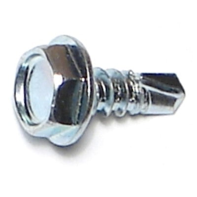 #10-16 x 1/2" Zinc Plated Steel Hex Washer Head Self-Drilling Screws