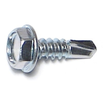 #10-16 x 5/8" Zinc Plated Steel Hex Washer Head Self-Drilling Screws