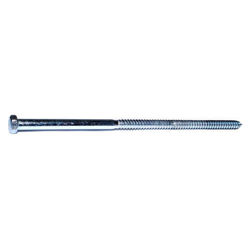 5/8" x 16" Zinc Plated Grade 2 / A307 Steel Hex Head Lag Screws