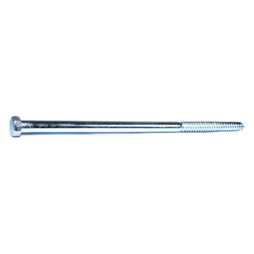 3/4" x 18" Zinc Plated Grade 2 / A307 Steel Hex Head Lag Screws