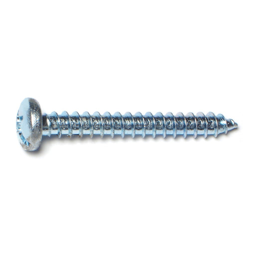 #14 x 2" Zinc Plated Steel Combo Pan Head Sheet Metal Screws