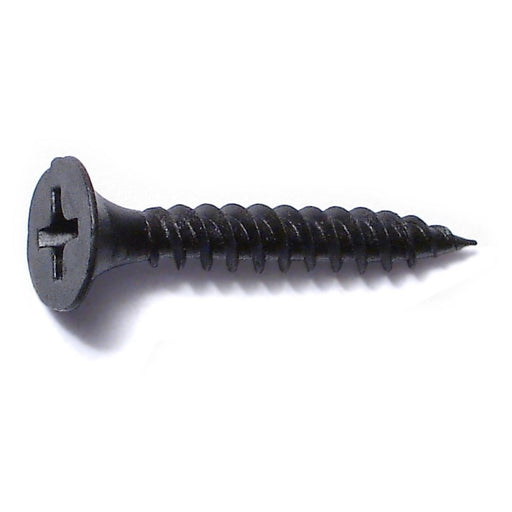 #6 x 1" Black Phosphate Steel Fine Thread Phillips Bugle Head Drywall Screws