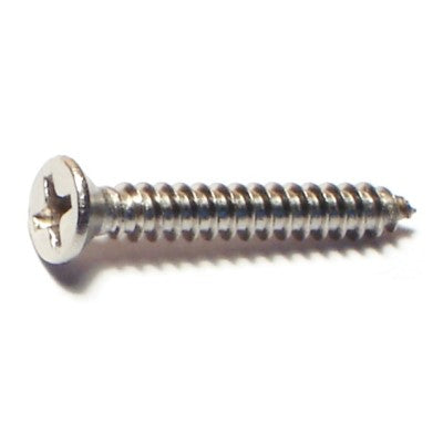 #6 x 1" 18-8 Stainless Steel Phillips Flat Head Sheet Metal Screws