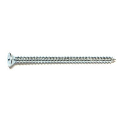 #10 x 3" Zinc Plated Steel Phillips Flat Head Sheet Metal Screws