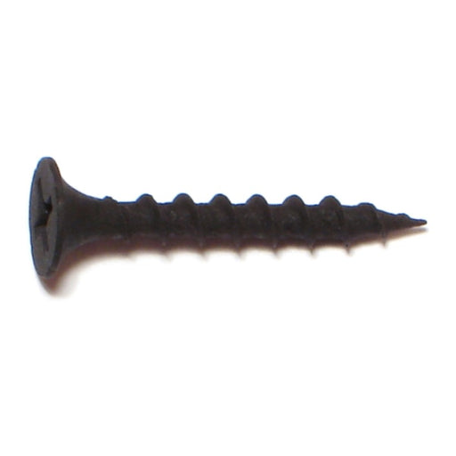 #6 x 1-1/8" Black Phosphate Steel Coarse Thread Phillips Bugle Head Drywall Screws