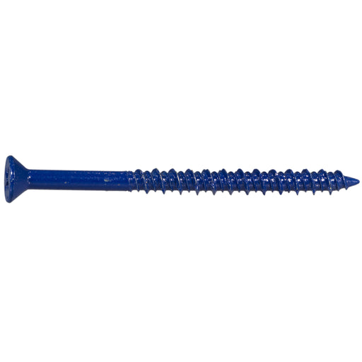 3/16" x 2-3/4" Blue Ruspert Coated Steel Phillips Flat Head Masonry Screws