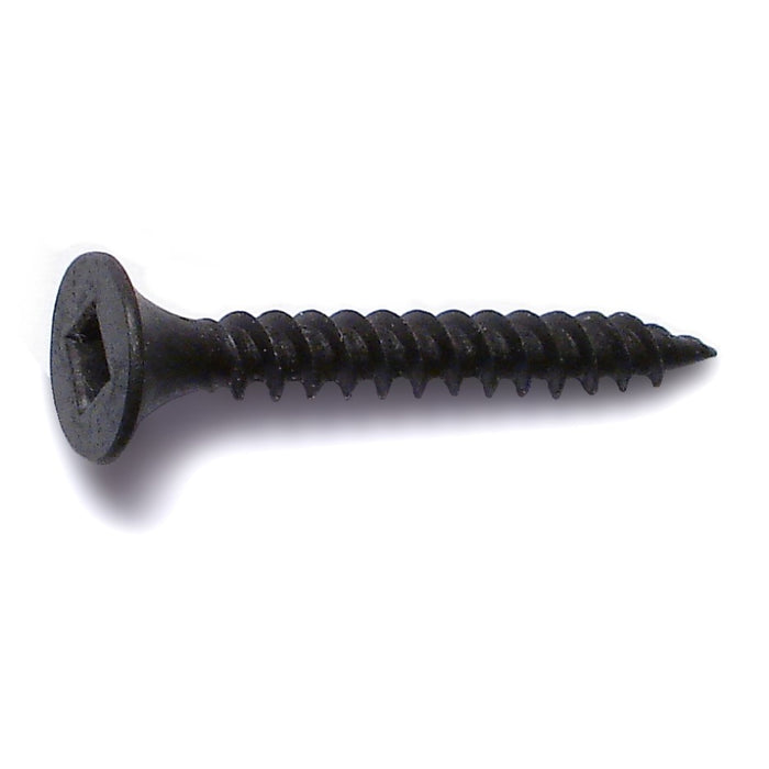 #6 x 1-1/8" Black Phosphate Steel Fine Thread Square Drive Bugle Head Drywall Screws