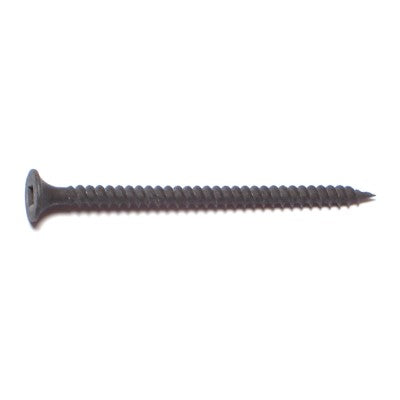 #6 x 2-1/4" Black Phosphate Steel Fine Thread Square Drive Bugle Head Drywall Screws