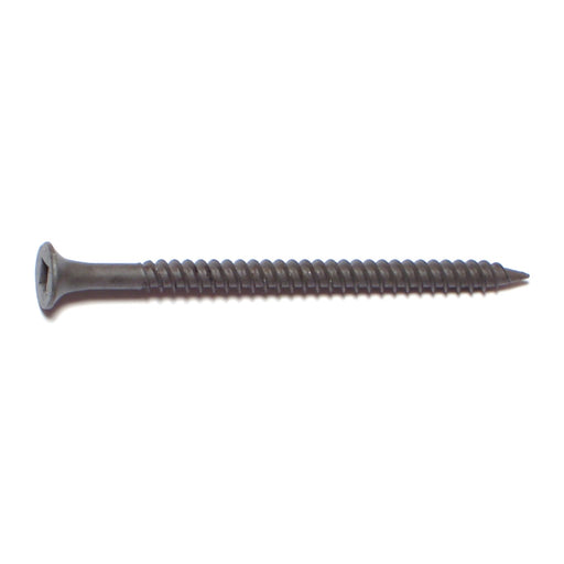 #8 x 2-1/2" Black Phosphate Steel Fine Thread Square Drive Bugle Head Drywall Screws