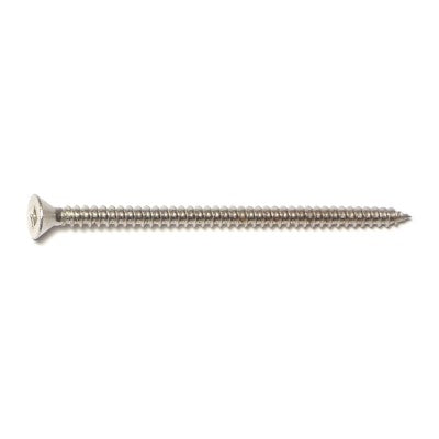 #8 x 3" 18-8 Stainless Steel Square Drive Flat Head Sheet Metal Screws