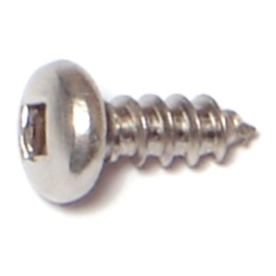 #6 x 3/8" 18-8 Stainless Steel Square Drive Pan Head Sheet Metal Screws