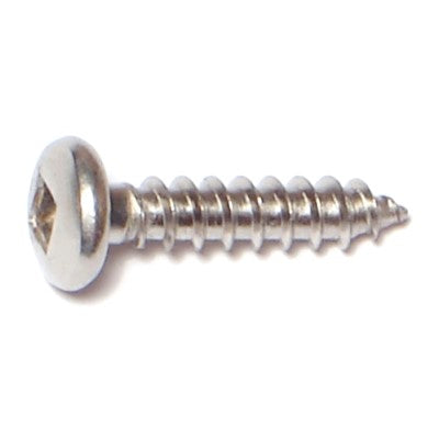 #8 x 3/4" 18-8 Stainless Steel Square Drive Pan Head Sheet Metal Screws