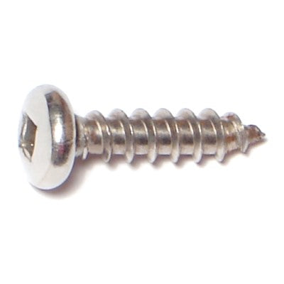 #10 x 3/4" 18-8 Stainless Steel Square Drive Pan Head Sheet Metal Screws