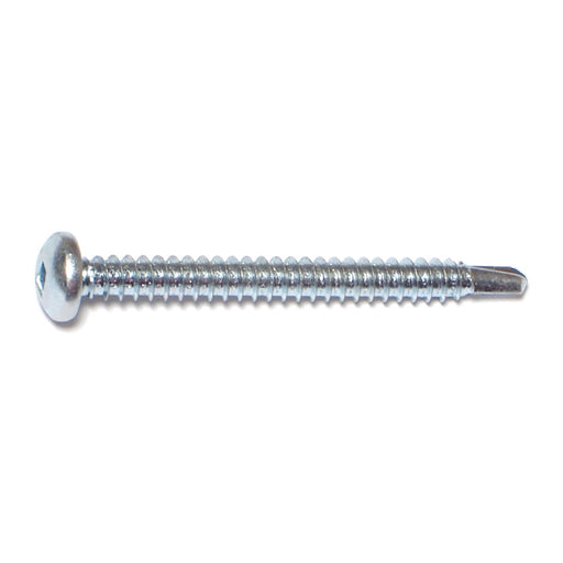 #10-16 x 2" Zinc Plated Steel Square Drive Pan Head Self-Drilling Screws