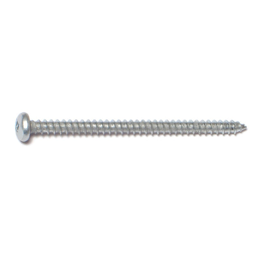 #8 x 2-1/2" Zinc Plated Steel Square Drive Pan Head Sheet Metal Screws