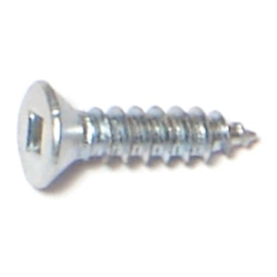 #4 x 1/2" Zinc Plated Steel Square Drive Flat Head Wood Screws