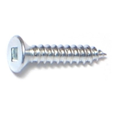 #4 x 5/8" Zinc Plated Steel Square Drive Flat Head Wood Screws