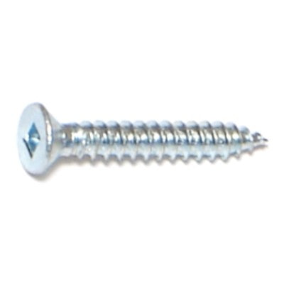 #4 x 3/4" Zinc Plated Steel Square Drive Flat Head Wood Screws