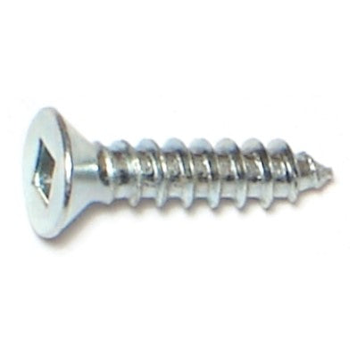 #6 x 5/8" Zinc Plated Steel Square Drive Flat Head Wood Screws