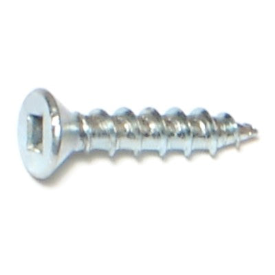 #6 x 3/4" Zinc Plated Steel Square Drive Flat Head Wood Screws