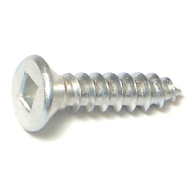 #8 x 3/4" Zinc Plated Steel Square Drive Flat Head Wood Screws