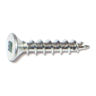 #8 x 1" Zinc Plated Steel Square Drive Flat Head Wood Screws