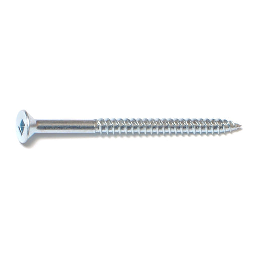 #8 x 2-1/2" Zinc Plated Steel Square Drive Flat Head Wood Screws