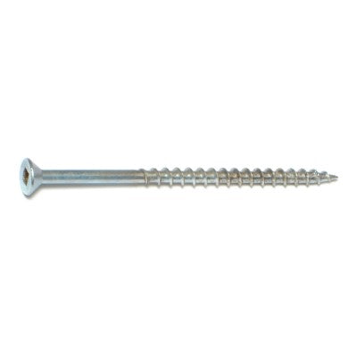 #8 x 3" Zinc Plated Steel Square Drive Flat Head Wood Screws