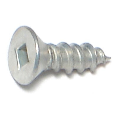 #10 x 5/8" Zinc Plated Steel Square Drive Flat Head Wood Screws