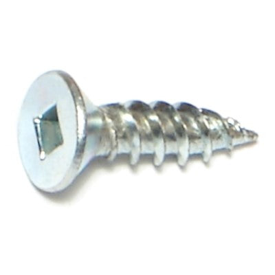 #10 x 3/4" Zinc Plated Steel Square Drive Flat Head Wood Screws