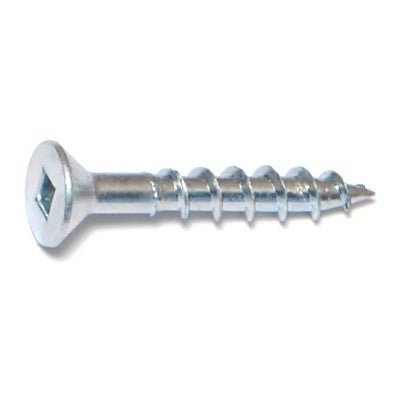 #10 x 1-1/4" Zinc Plated Steel Square Drive Flat Head Wood Screws