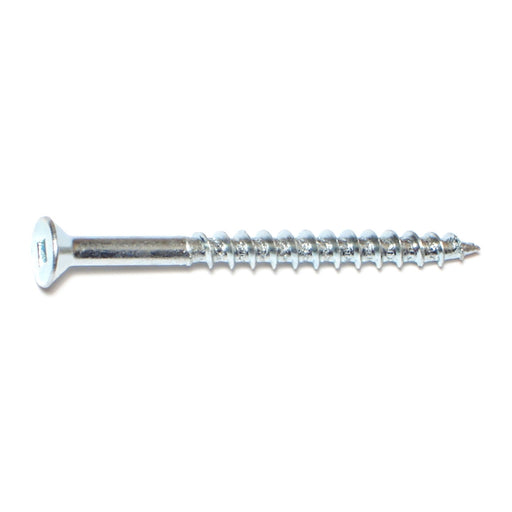 #10 x 2-1/2" Zinc Plated Steel Square Drive Flat Head Wood Screws