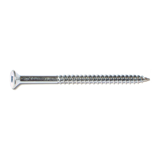 #10 x 3" Zinc Plated Steel Square Drive Flat Head Wood Screws