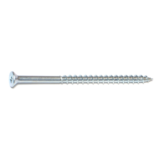 #10 x 3-1/2" Zinc Plated Steel Square Drive Flat Head Wood Screws