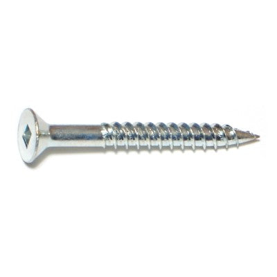 #12 x 2" Zinc Plated Steel Square Drive Flat Head Wood Screws