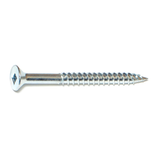 #12 x 2-1/2" Zinc Plated Steel Square Drive Flat Head Wood Screws