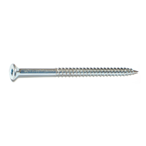 #12 x 3-1/2" Zinc Plated Steel Square Drive Flat Head Wood Screws