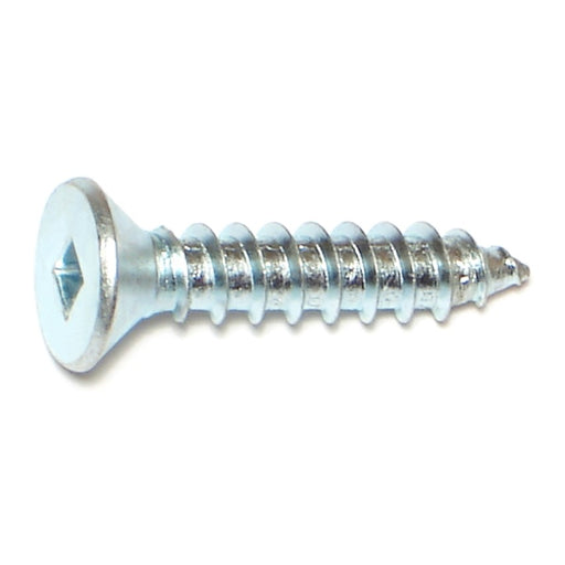 #14 x 1-1/4" Zinc Plated Steel Square Drive Flat Head Wood Screws