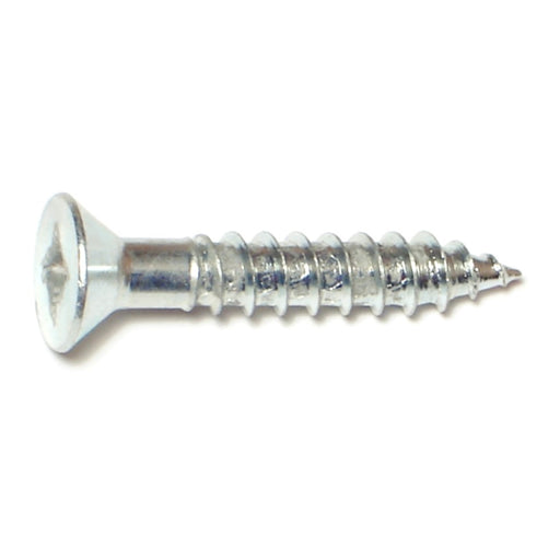 #14 x 1-1/2" Zinc Plated Steel Square Drive Flat Head Wood Screws